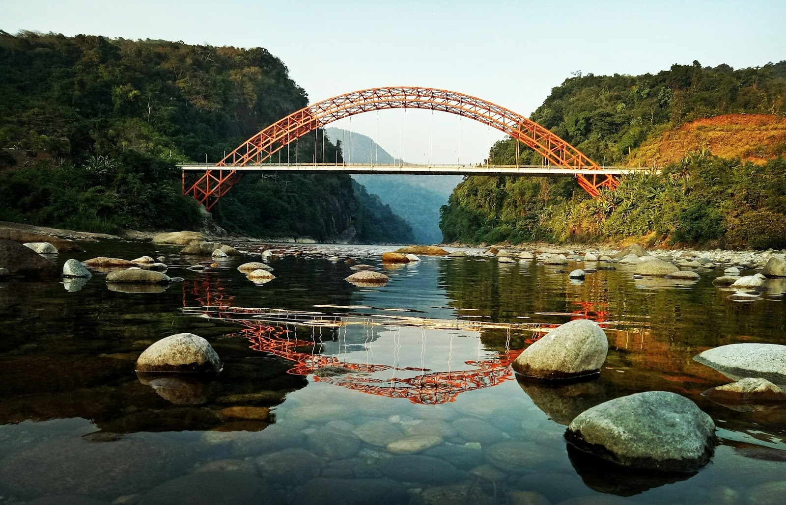 Bridge Over Tharia over Wahrew, Meghalaya