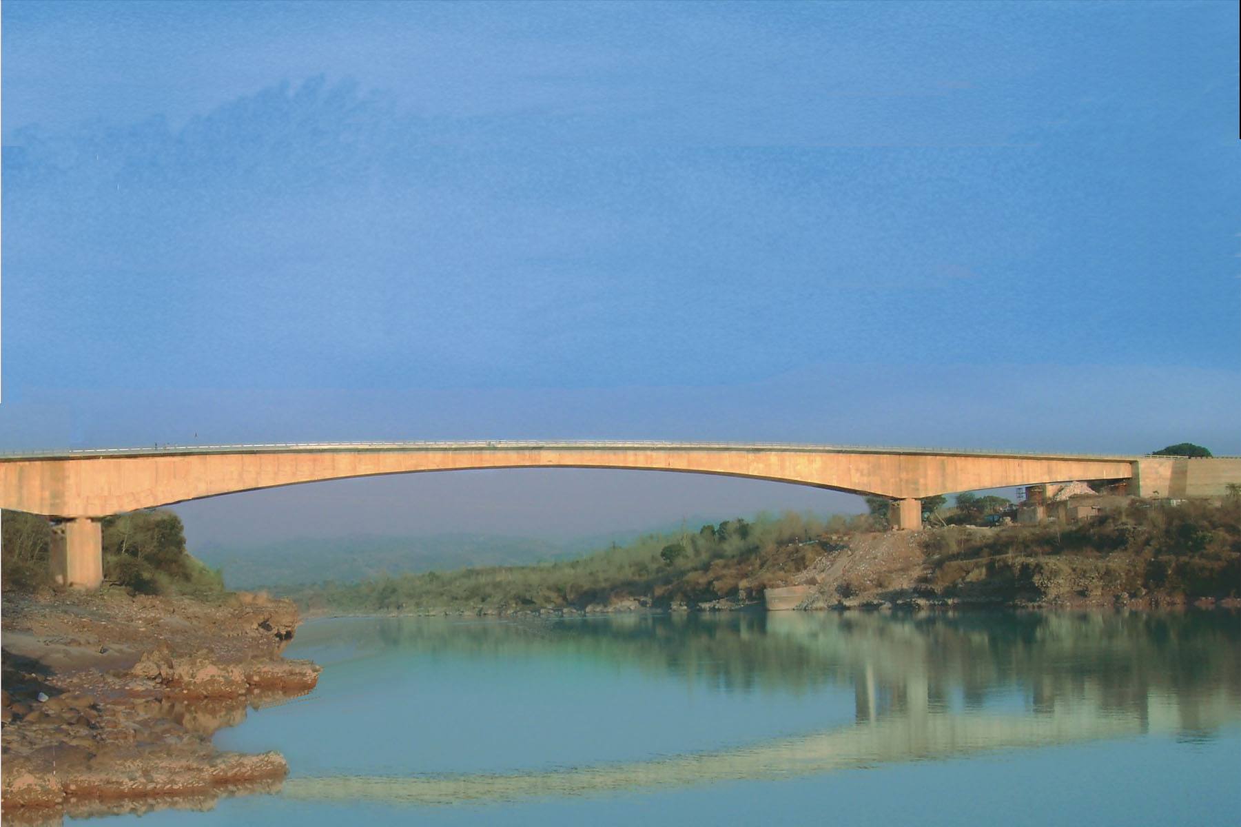 Bridge over River Chenab at Akhnoor, J&K.