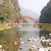Bridge at Tharia over River Wahrew, Meghalaya.